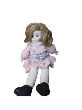 Vintage Horsman Cloth Body Doll with Composite Head and Hands